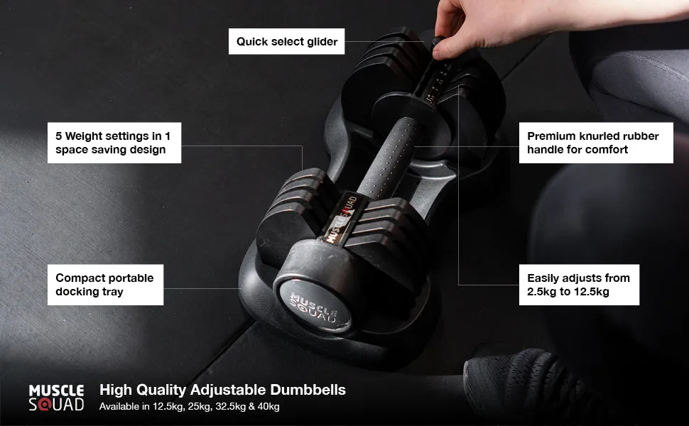 2.5kg - 12.5kg Quick Select Adjustable Dumbbell