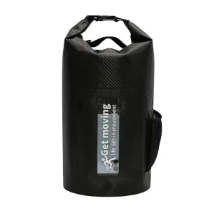 Black 10L Multifunctional Waterproof Dry Bag Backpack - Roll-Top Outdoor Bag for Water Sports and Travel