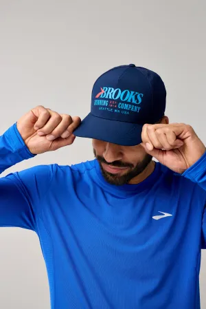 Brooks | Surge Trucker Hat | Unisex | Navy/Brooks Running