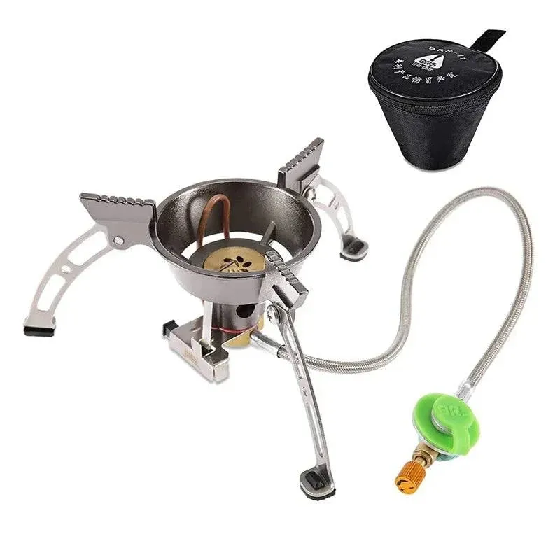 BRS-15B Multifunctional Windproof Furnace 1400-2900W Camping Propane Stove Foldable Cooking Gas Stove for Outdoor Picnic Hiking