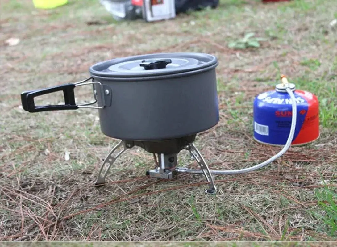 BRS-15B Multifunctional Windproof Furnace 1400-2900W Camping Propane Stove Foldable Cooking Gas Stove for Outdoor Picnic Hiking