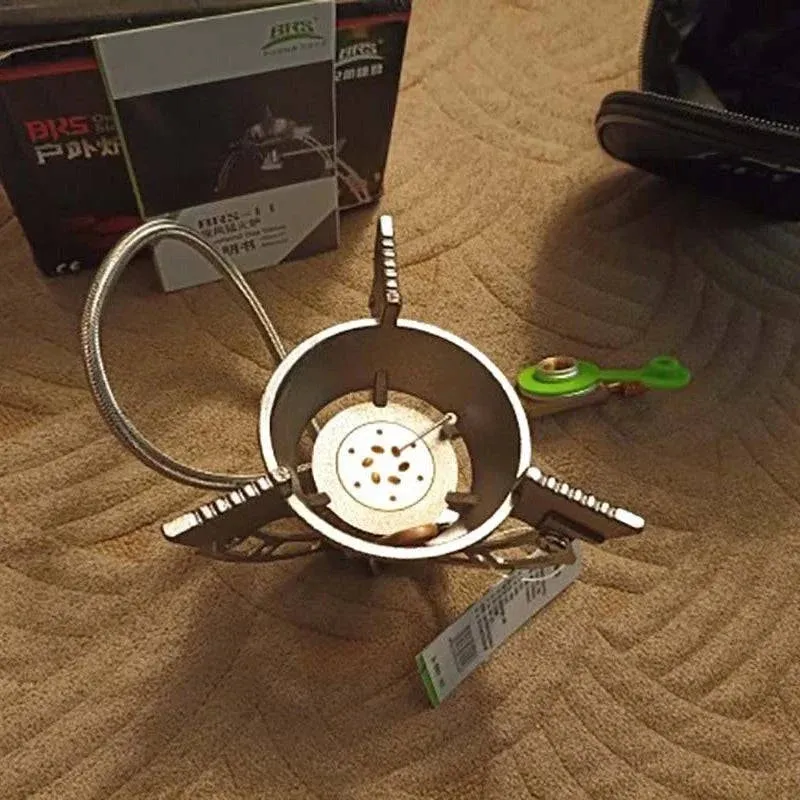 BRS-15B Multifunctional Windproof Furnace 1400-2900W Camping Propane Stove Foldable Cooking Gas Stove for Outdoor Picnic Hiking