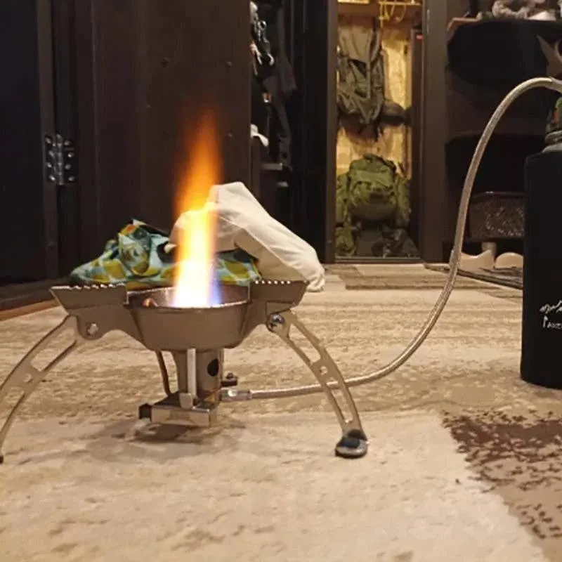 BRS-15B Multifunctional Windproof Furnace 1400-2900W Camping Propane Stove Foldable Cooking Gas Stove for Outdoor Picnic Hiking