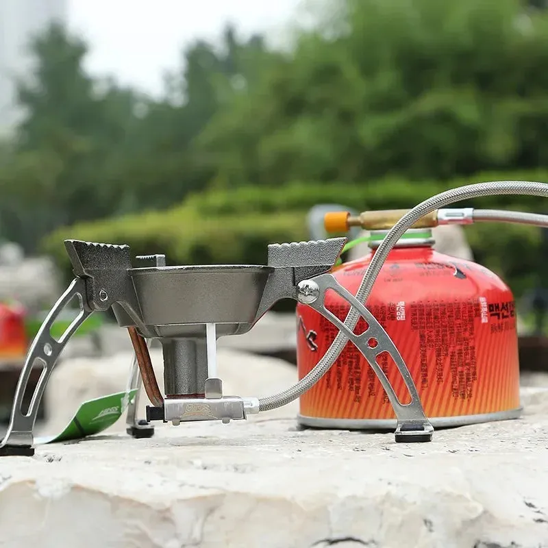 BRS-15B Multifunctional Windproof Furnace 1400-2900W Camping Propane Stove Foldable Cooking Gas Stove for Outdoor Picnic Hiking