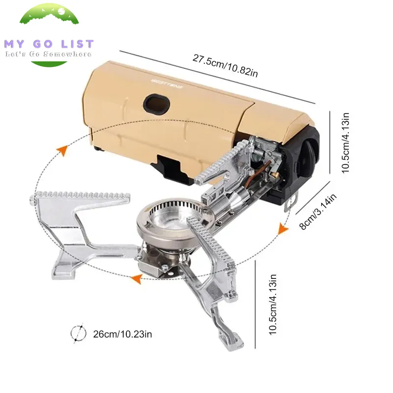 Camping Gas Stove 2670W Portable Folding Cassette Gas Burner
