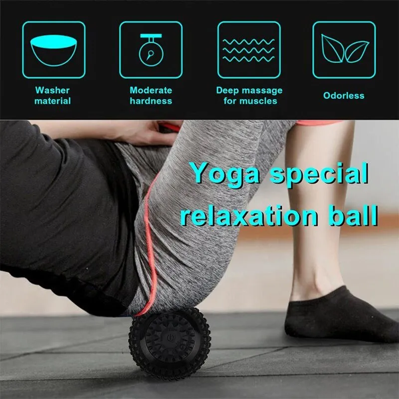 Electric Massage Ball- 4-Speed High-Intensity Fitness Yoga Massage Roller