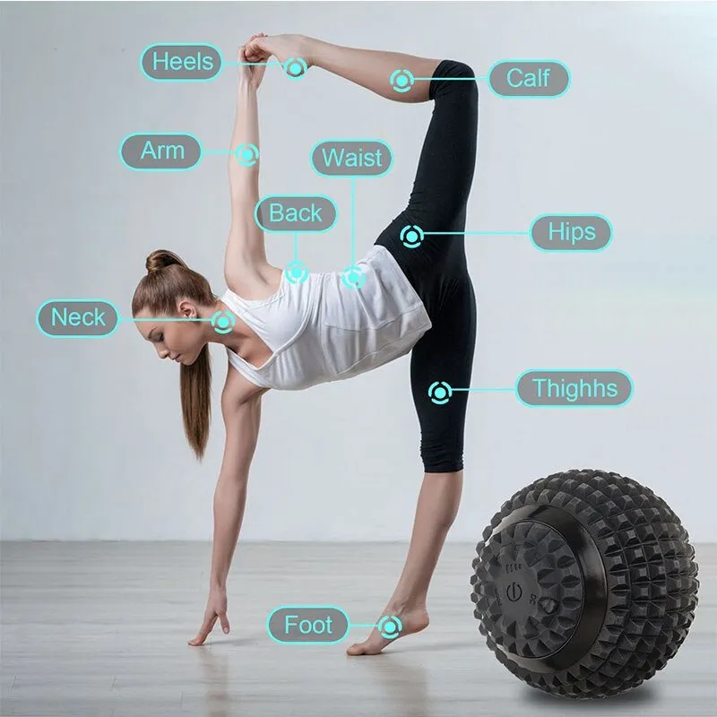 Electric Massage Ball- 4-Speed High-Intensity Fitness Yoga Massage Roller
