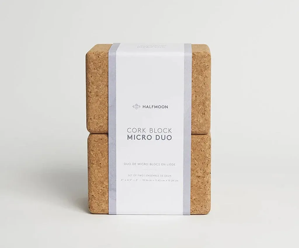 Halfmoon Cork Micro Duo Yoga Blocks
