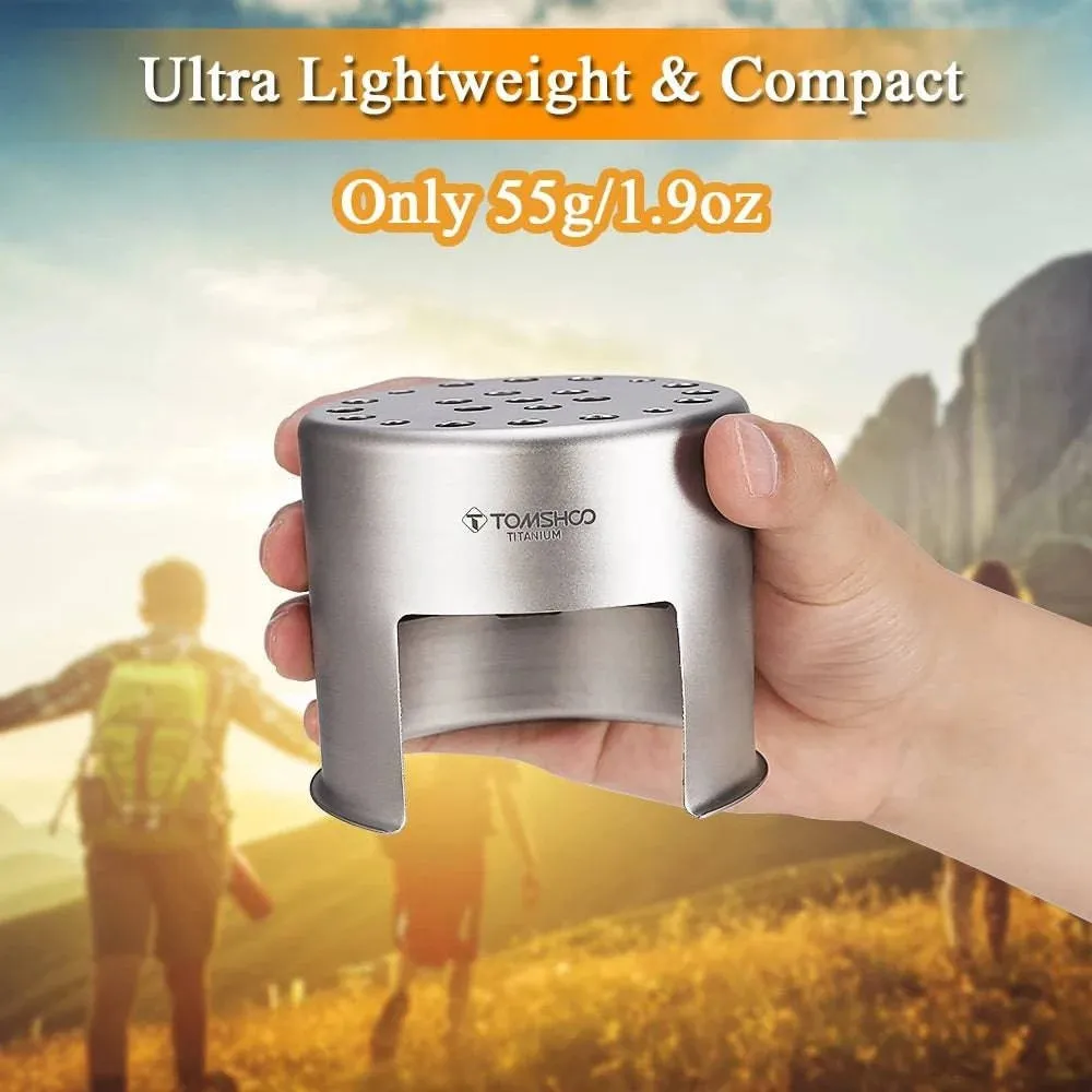 Lixada Portable Wood Stove Firewoods Furnace Outdoor Stove Cooking Burner Lightweight Stainless Steel Picnic Camping Wood Stove