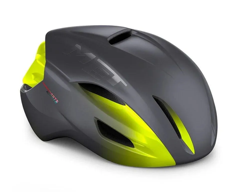 Met Manta Road Bike Helmet - Gray Fluo Yellow - Small