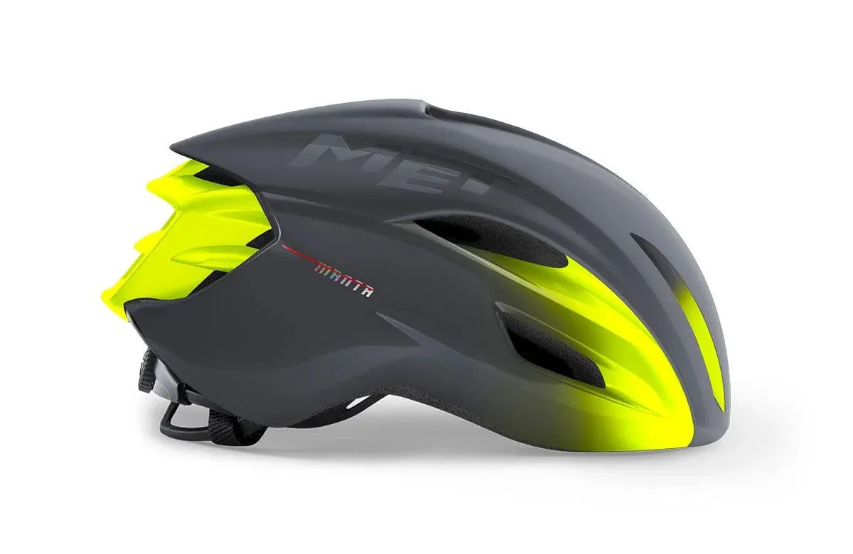 Met Manta Road Bike Helmet - Gray Fluo Yellow - Small