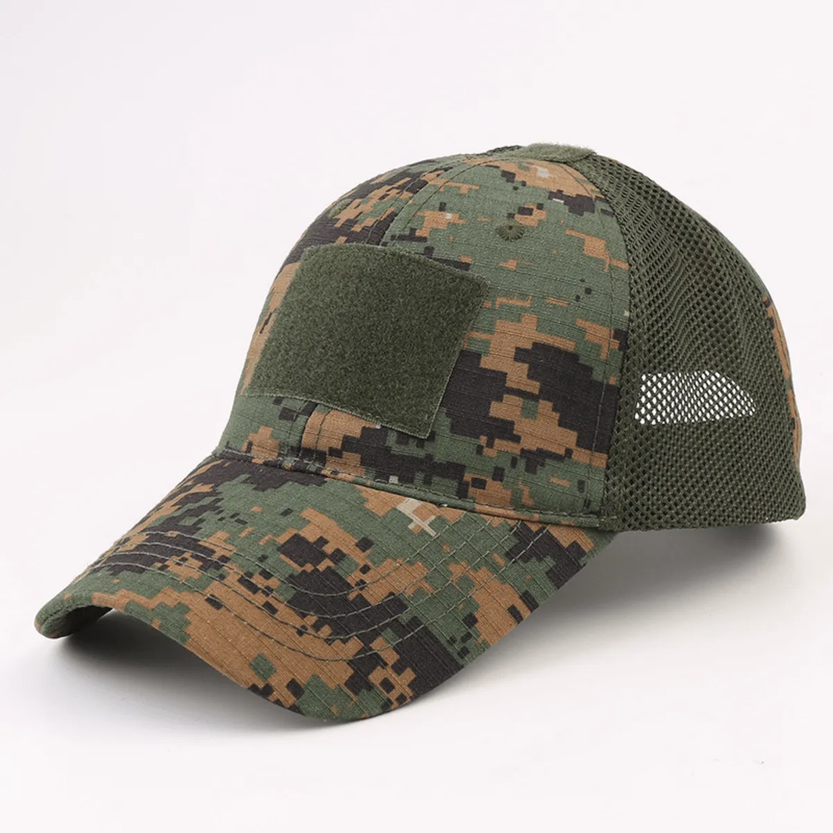 Military-Style Tactical Patch Hat with Adjustable Strap