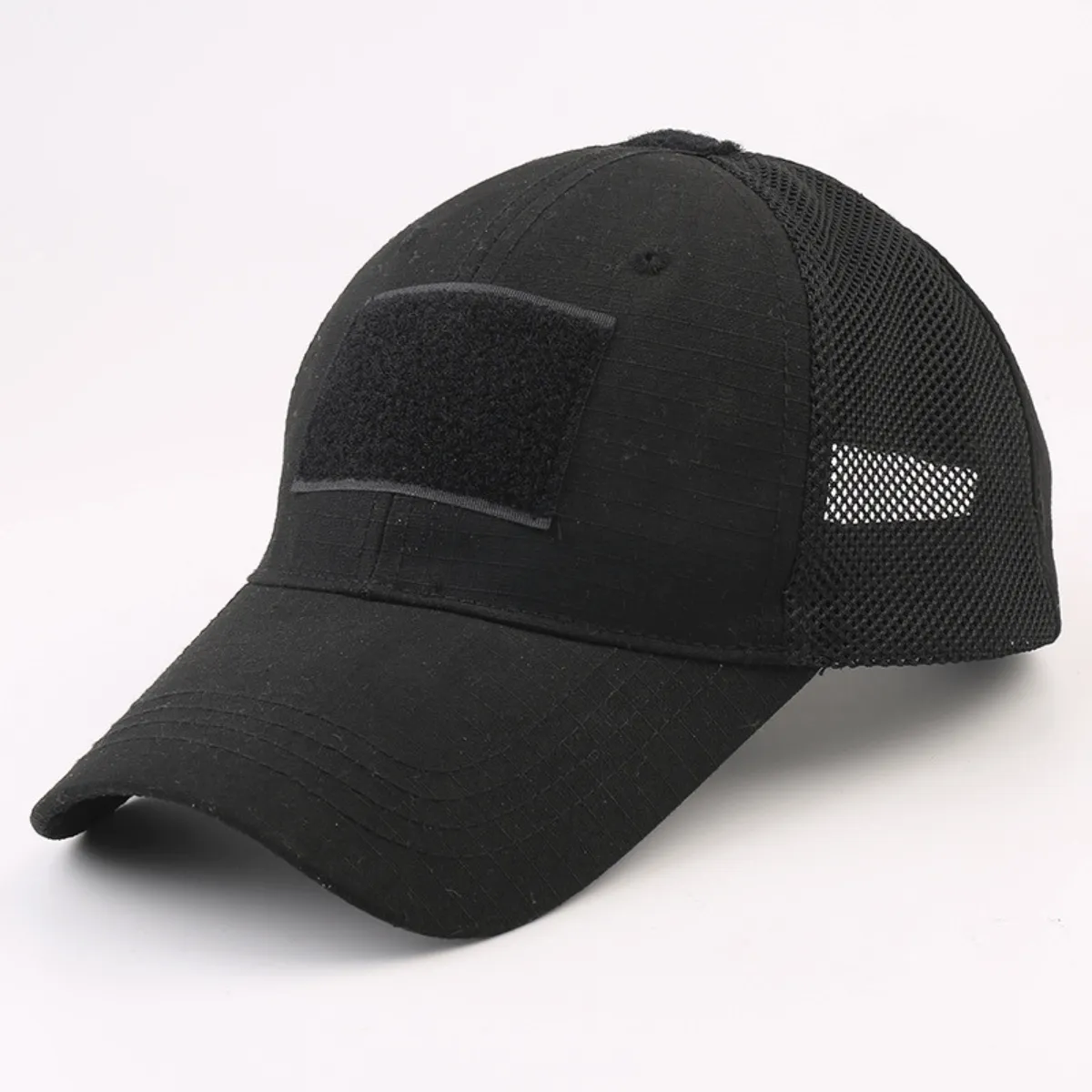 Military-Style Tactical Patch Hat with Adjustable Strap