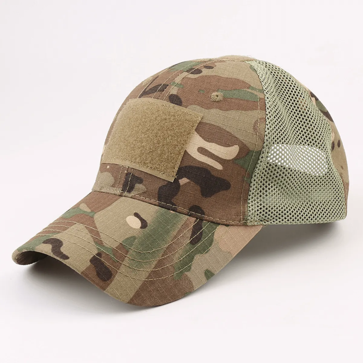 Military-Style Tactical Patch Hat with Adjustable Strap