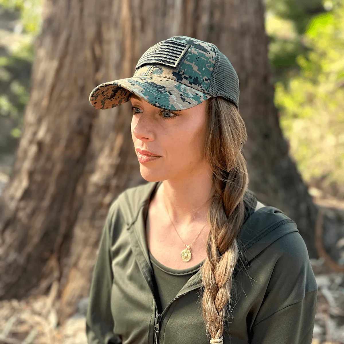 Military-Style Tactical Patch Hat with Adjustable Strap