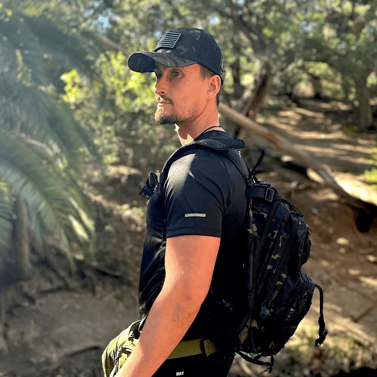 Military-Style Tactical Patch Hat with Adjustable Strap