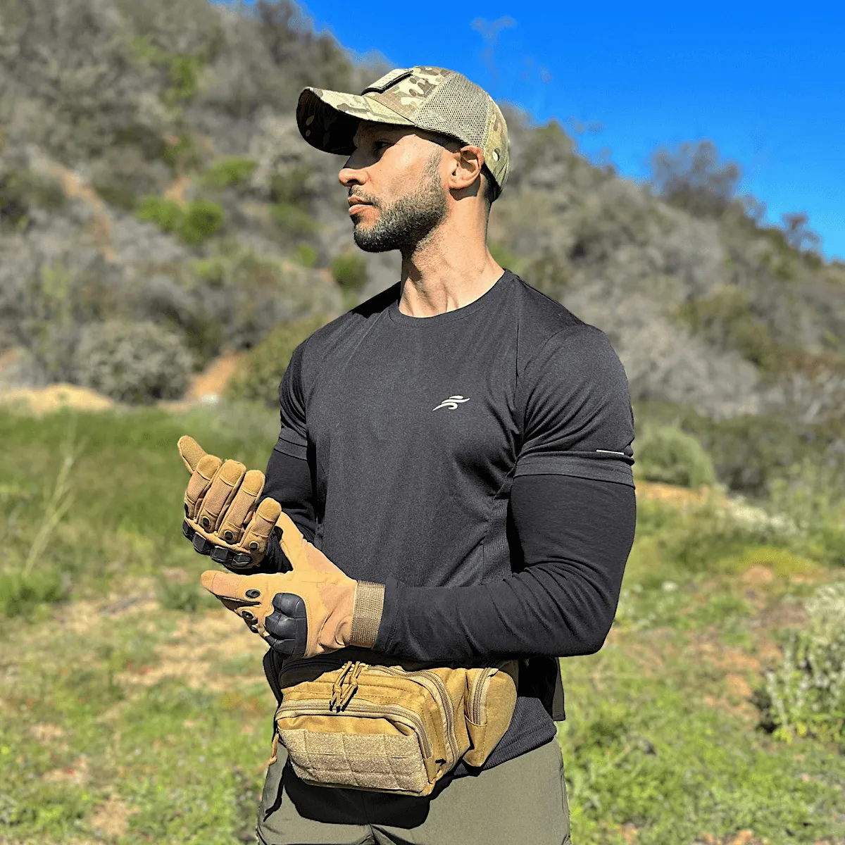 Military-Style Tactical Patch Hat with Adjustable Strap