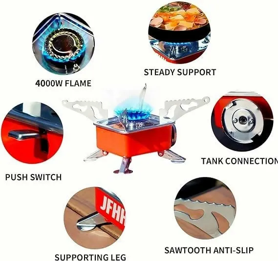 Mini Foldable Camping Stove with cylinder for travelling / out door