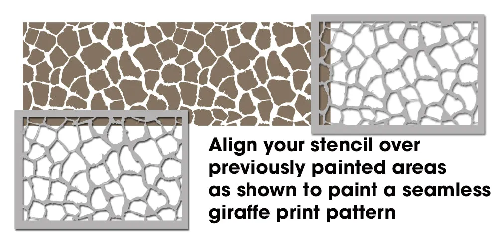 MOMBO Giraffe Print Stencil, Large Animal Print Pattern