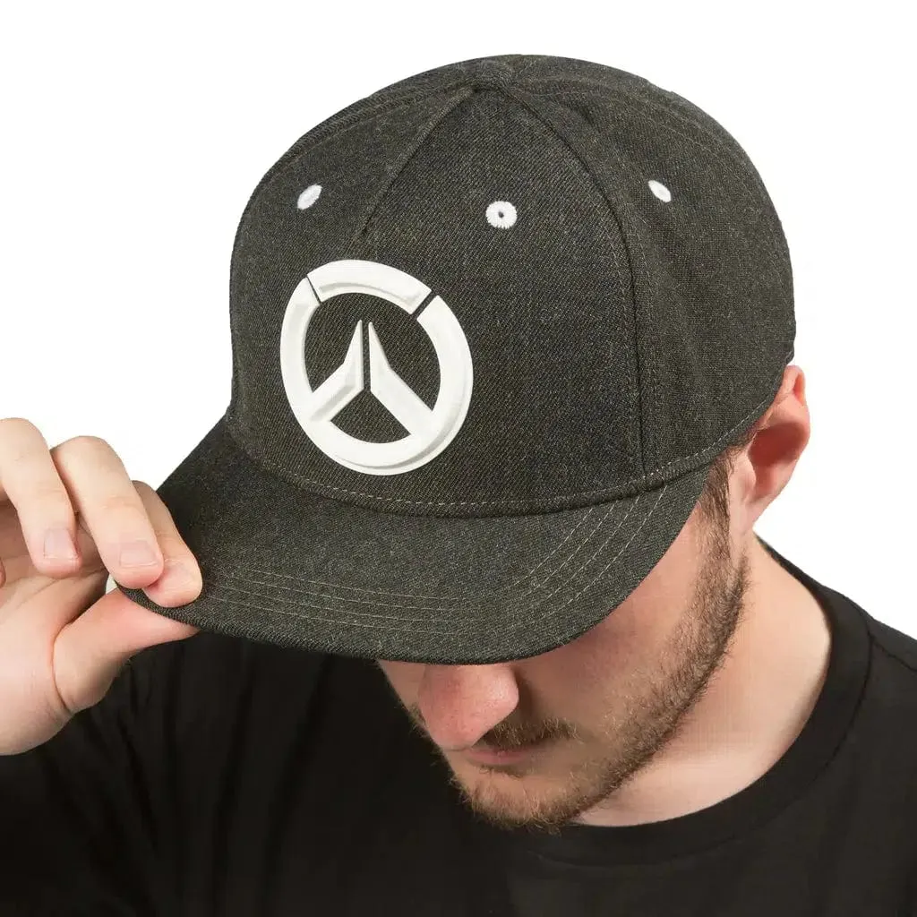 Overwatch - Logo Snapback Hat (Black / Silver) - J!NX