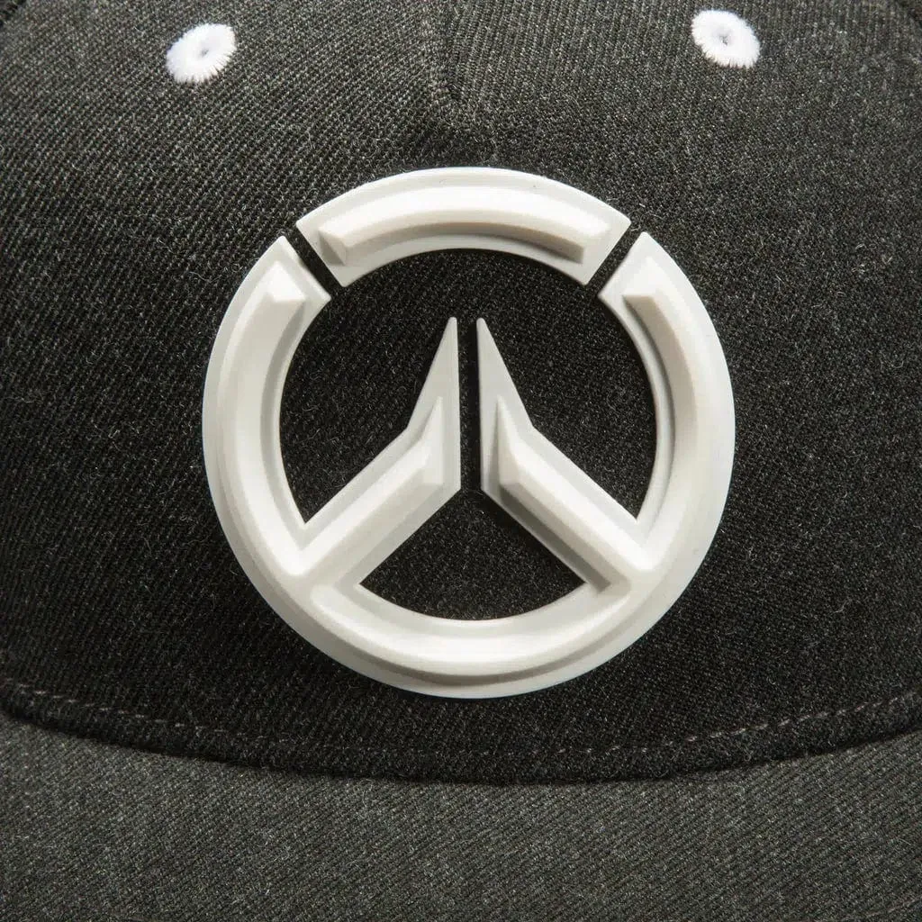 Overwatch - Logo Snapback Hat (Black / Silver) - J!NX