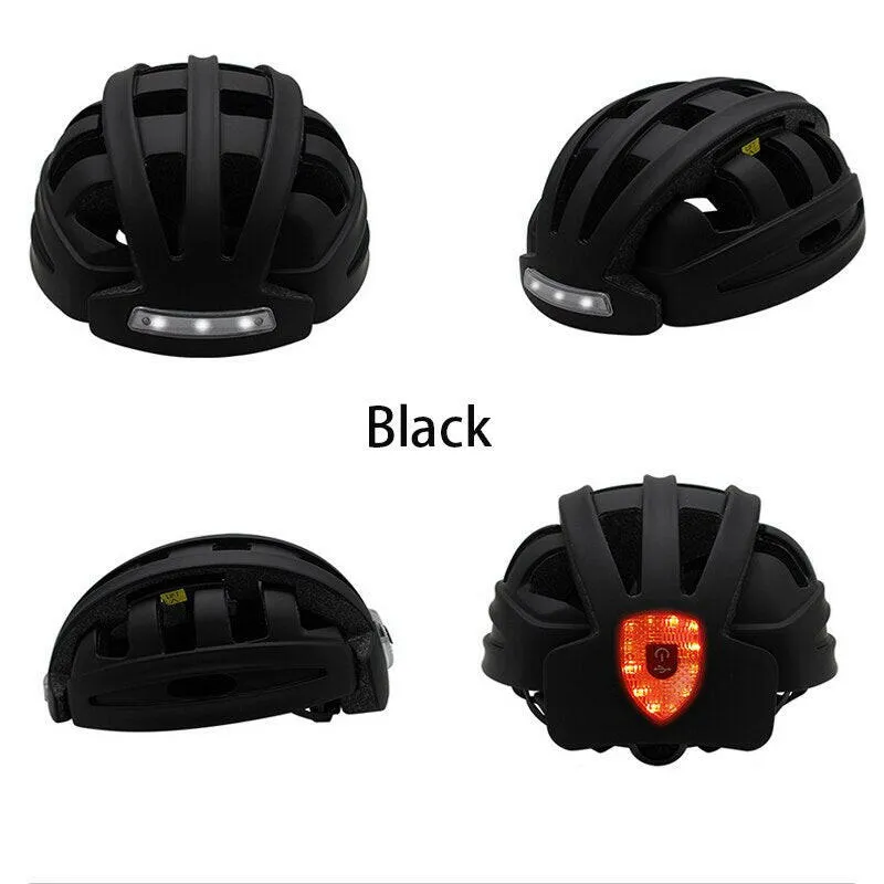 Portable Folding Bike Helmet Urban Commuter Helmet Safety Helmet Rechargeable LED Light Lightweight Bike Helmet With Tail Light