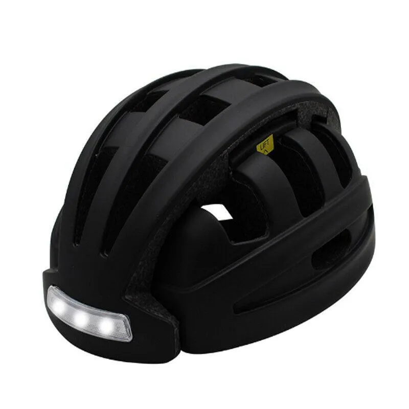 Portable Folding Bike Helmet Urban Commuter Helmet Safety Helmet Rechargeable LED Light Lightweight Bike Helmet With Tail Light