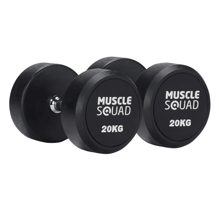 Round Rubber Dumbbell Pairs