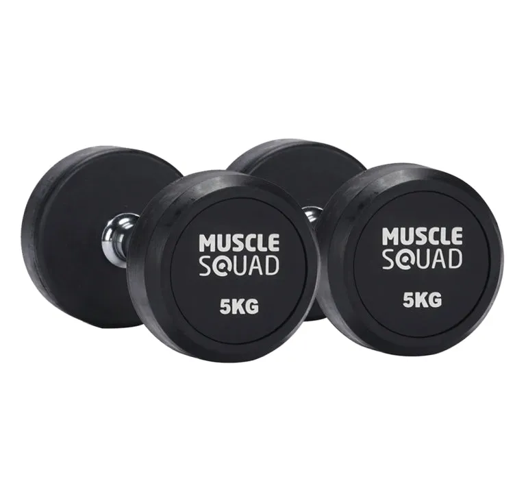 Round Rubber Dumbbell Pairs
