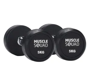 Round Rubber Dumbbell Pairs