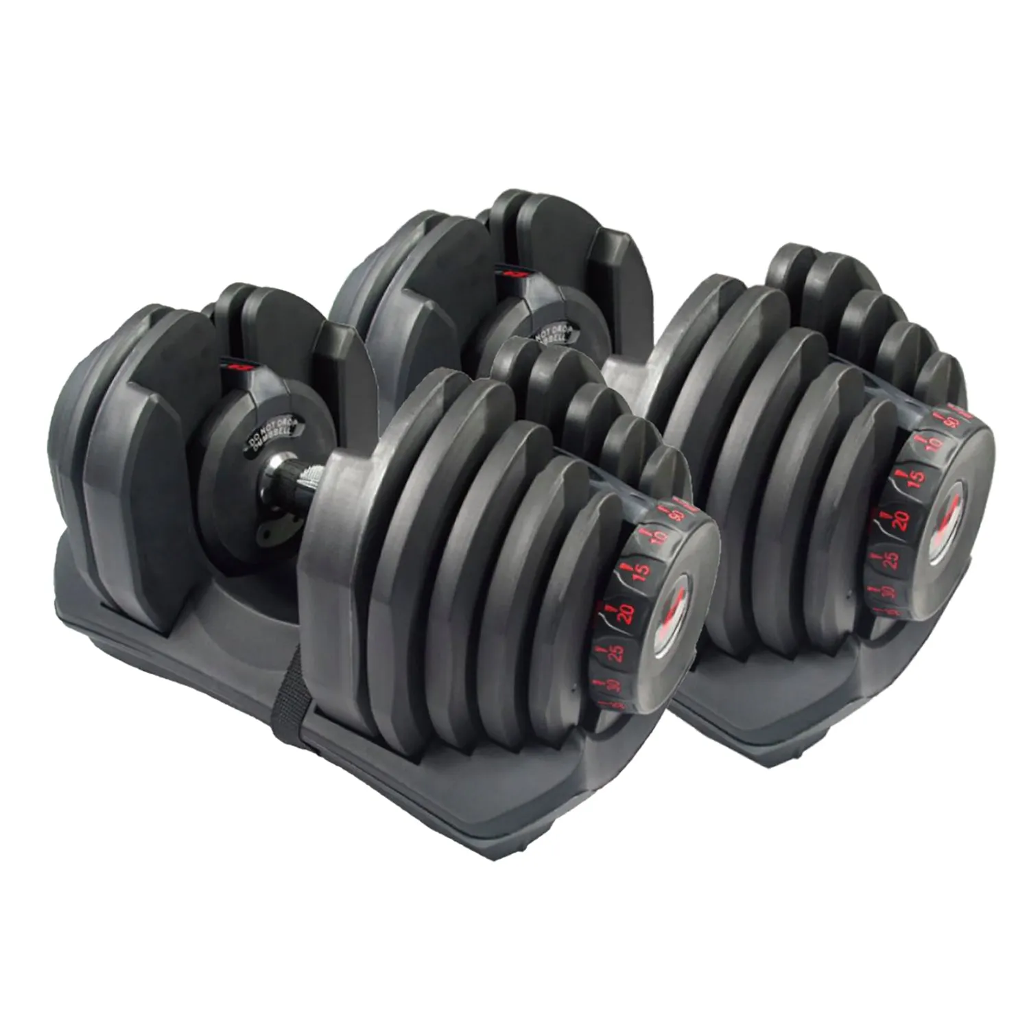 Set of 2 Adjustable Dumbbell - 5 - 52.5LBS