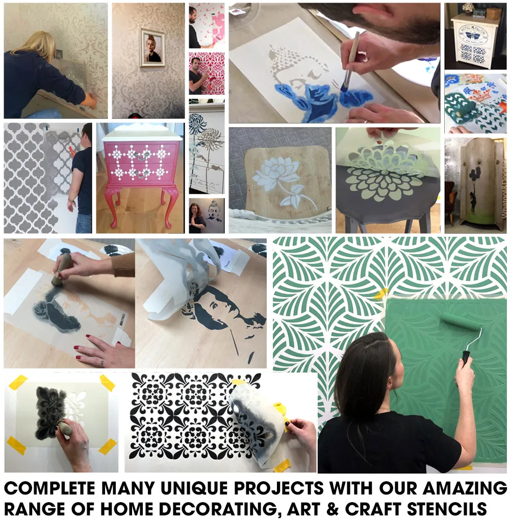 Vintage Floral Classic Pattern Stencil