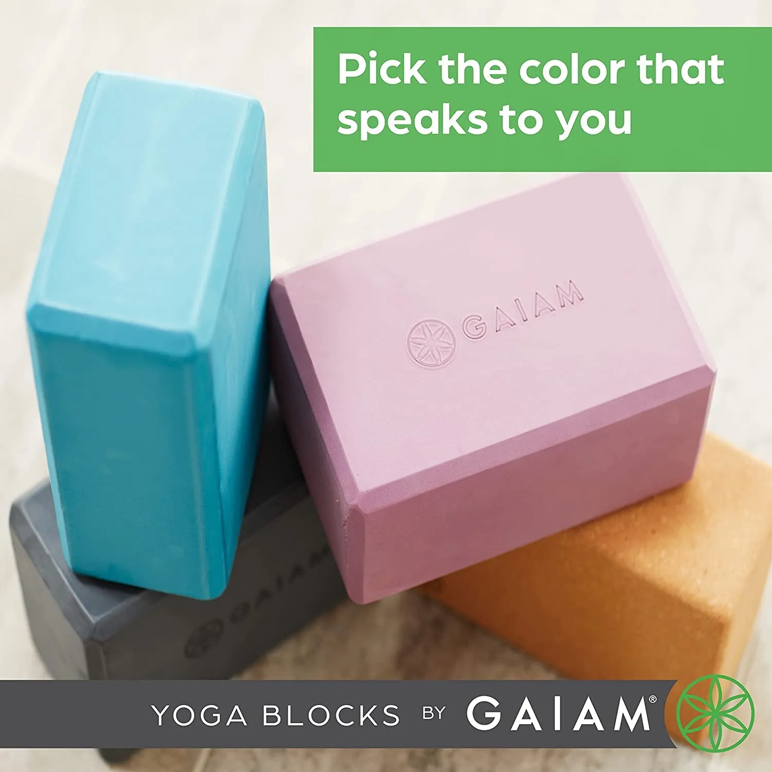 Yoga Block - Supportive Latex-Free Eva Foam - Soft Non-Slip Surface with Beveled Edges for Yoga, Pilates, Meditation - Yoga Accessories for Stability, Balance, Deepen Stretches (Cool Mint)