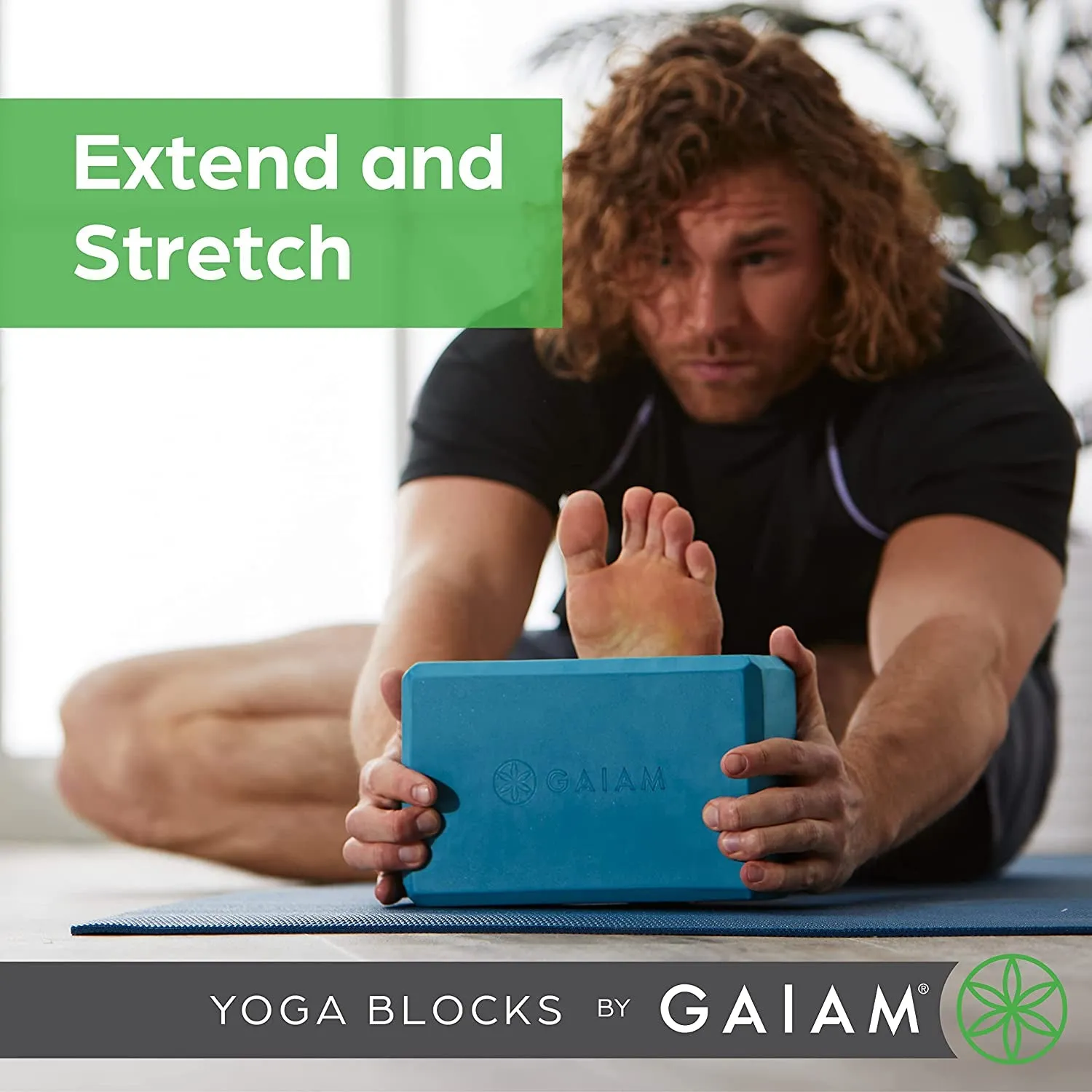 Yoga Block - Supportive Latex-Free Eva Foam - Soft Non-Slip Surface with Beveled Edges for Yoga, Pilates, Meditation - Yoga Accessories for Stability, Balance, Deepen Stretches (Cool Mint)